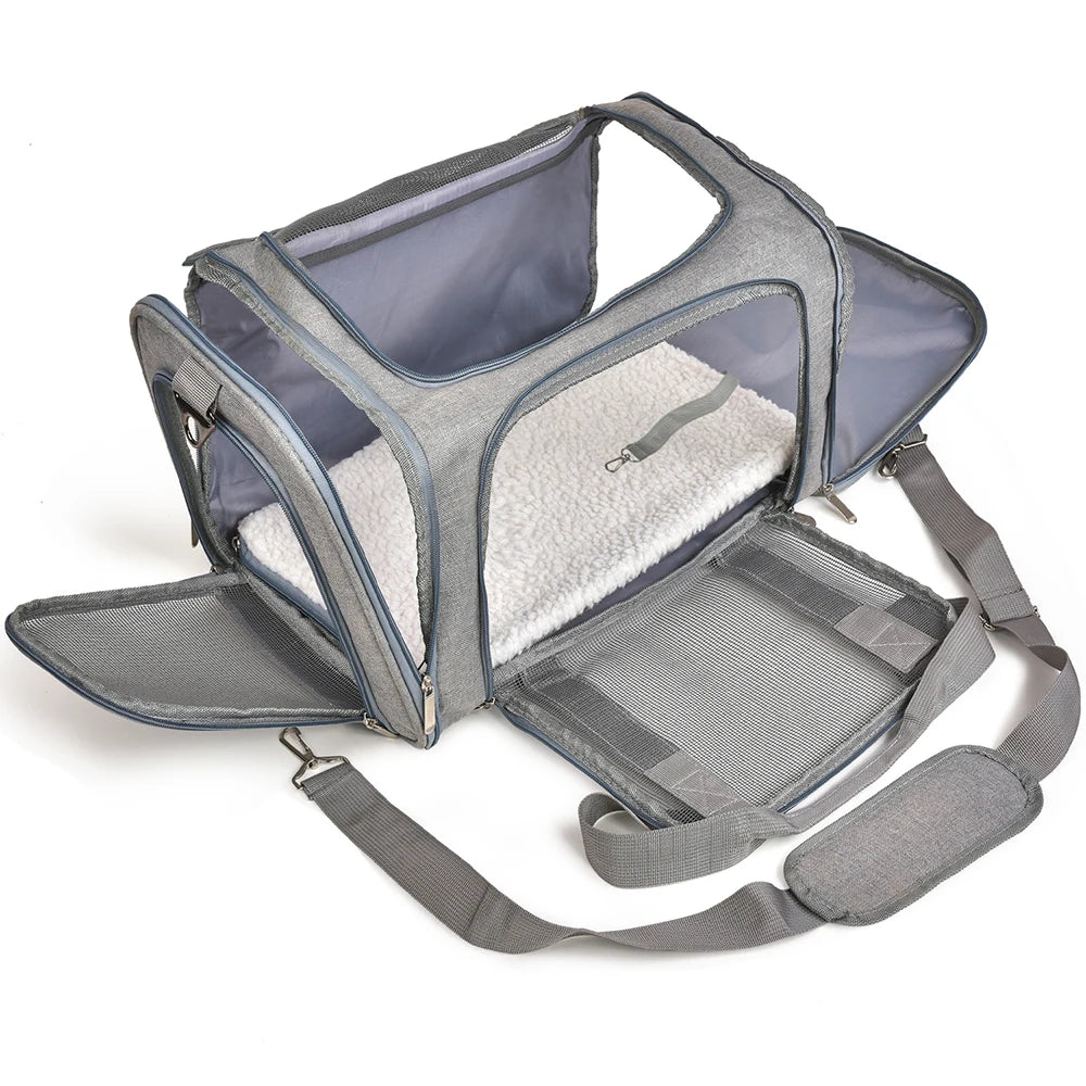 Hunde- & Katzen-Reisetasche – Weich, Wasserdicht, Flugtauglich, M/L