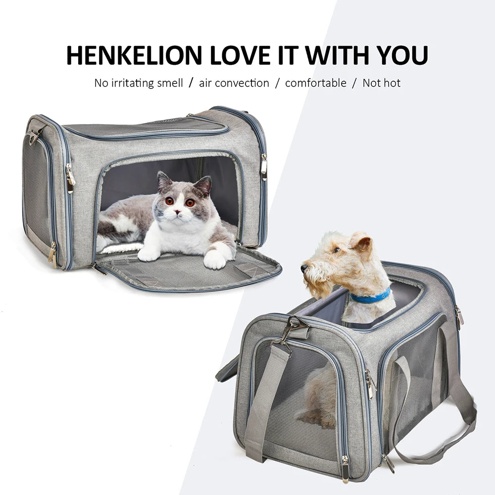 Hunde- & Katzen-Reisetasche – Weich, Wasserdicht, Flugtauglich, M/L