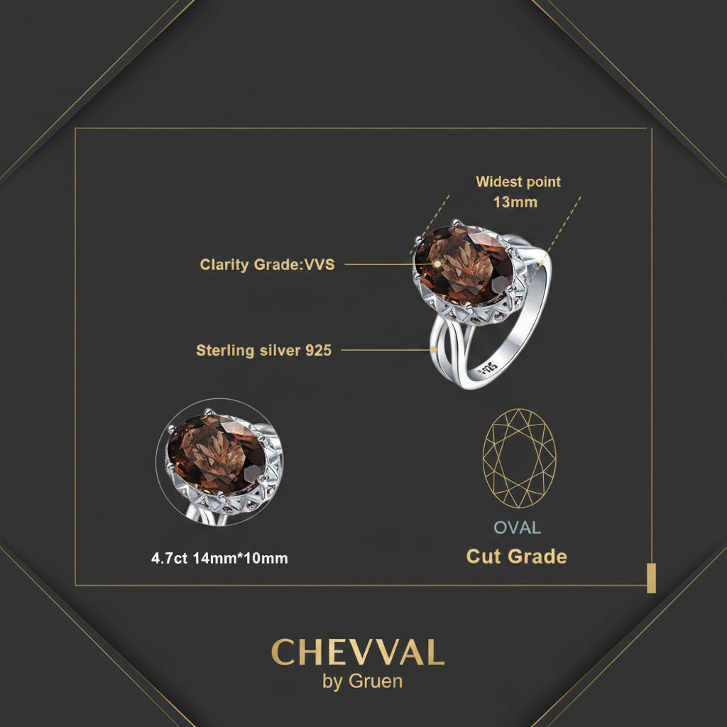 Smoky Quartz Ring · 925 Silber | Smoky Quartz Ring · 925 Silver