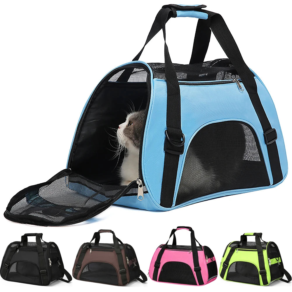 Transporttasche für Katzen & Kleine Hunde – Atmungsaktiv, Faltbar, S/M/L