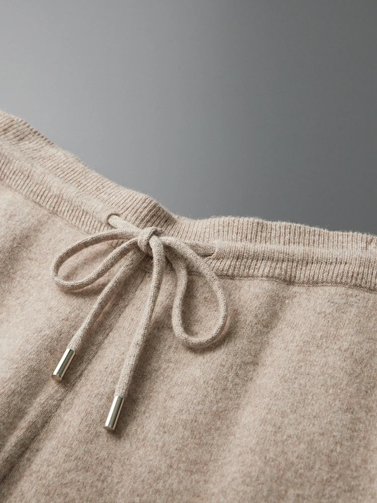 CHEVVAL Merino-Set Herren · Men's 100% Merino Wool Cardigan Jacket & Straight-Leg Pants 2-Piece