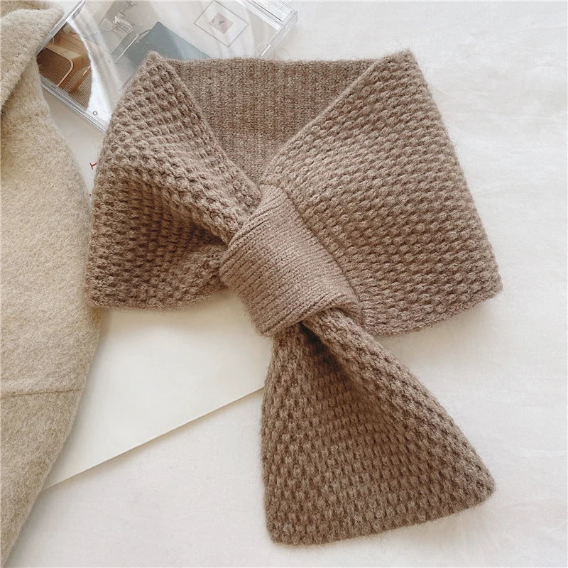 Damen Mini-Schlauchschal – Gestrickt, Korean Style, Halswärmer