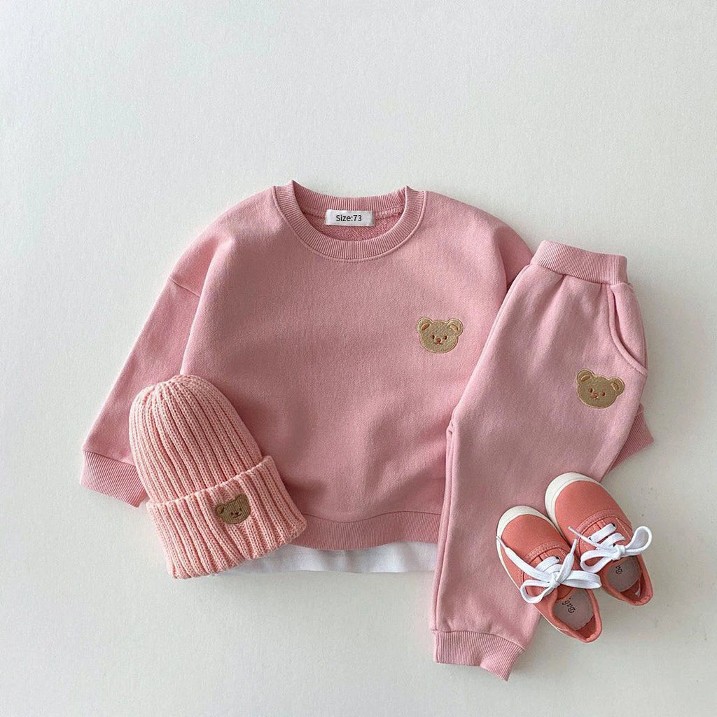 Baby & Kleinkind 2-teiliges Set – Bären-Sweatshirt & Hose, Herbst