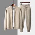 CHEVVAL Woll-Set Herren · Men's Wool Zip Cardigan & Pants 2-Piece Autumn Winter