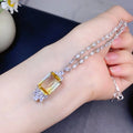 Citrin Edelstein Kette · 925 Silber | Citrine Gemstone Necklace · 925 Silver