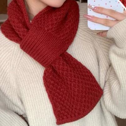 Damen Mini-Schlauchschal – Gestrickt, Korean Style, Halswärmer