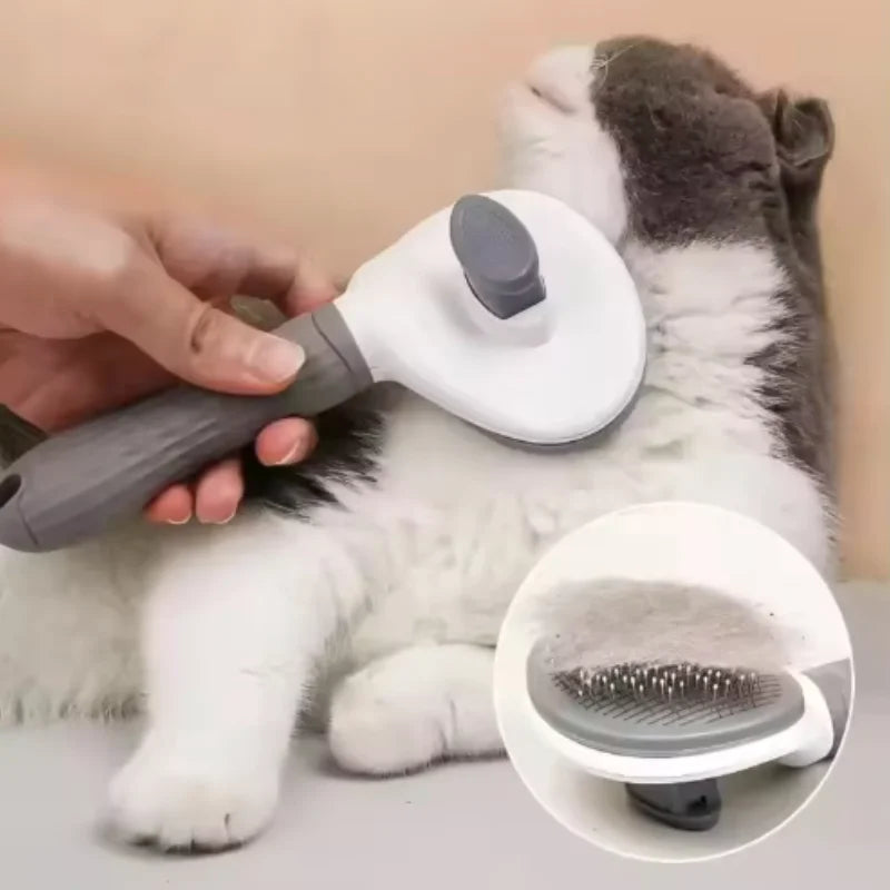 Fellbürste mit Massagefunktion für Hunde & Katzen – Selbstreinigend