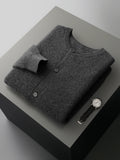 CHEVVAL Merino-Set Herren · Men's 100% Merino Wool Cardigan Jacket & Straight-Leg Pants 2-Piece