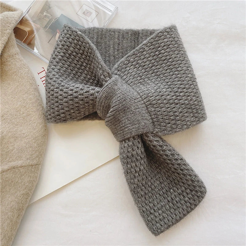 Damen Mini-Schlauchschal – Gestrickt, Korean Style, Halswärmer