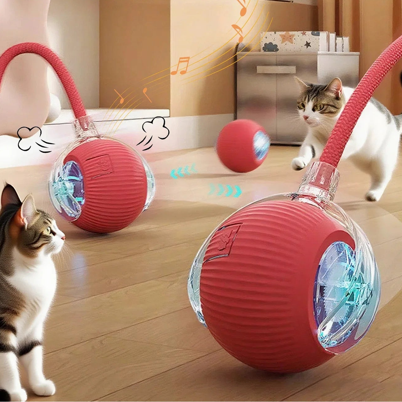 Interaktiver Katzenball mit Bewegungssensor – Automatisch & Aufladbar