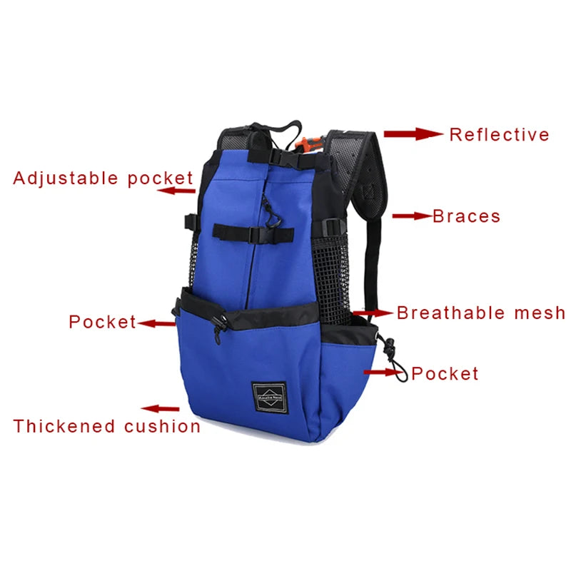Hunde-Tragetasche Rucksack – Atmungsaktiv, Nylon, Für Kleine & Mittlere Hunde