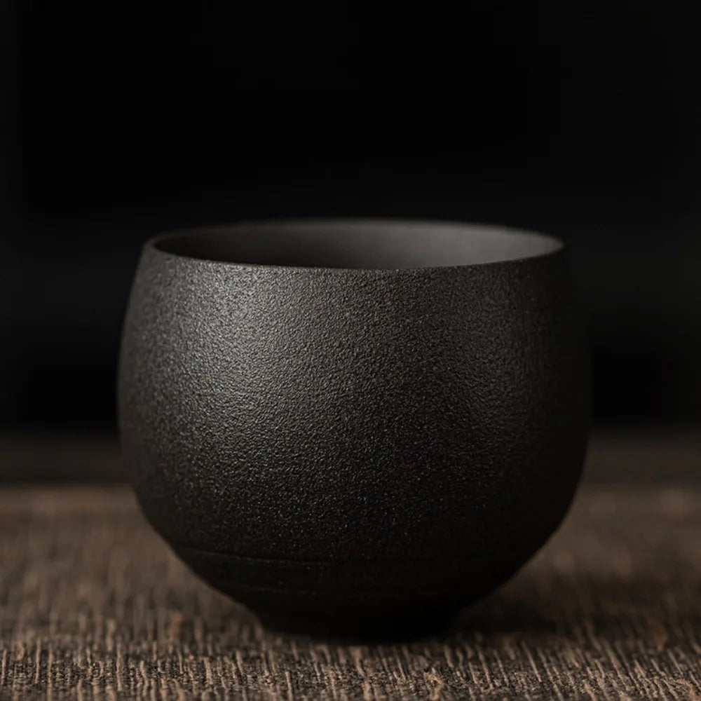 Handmade Japanese Stoneware Tea Cup – Kung Fu Retro Style