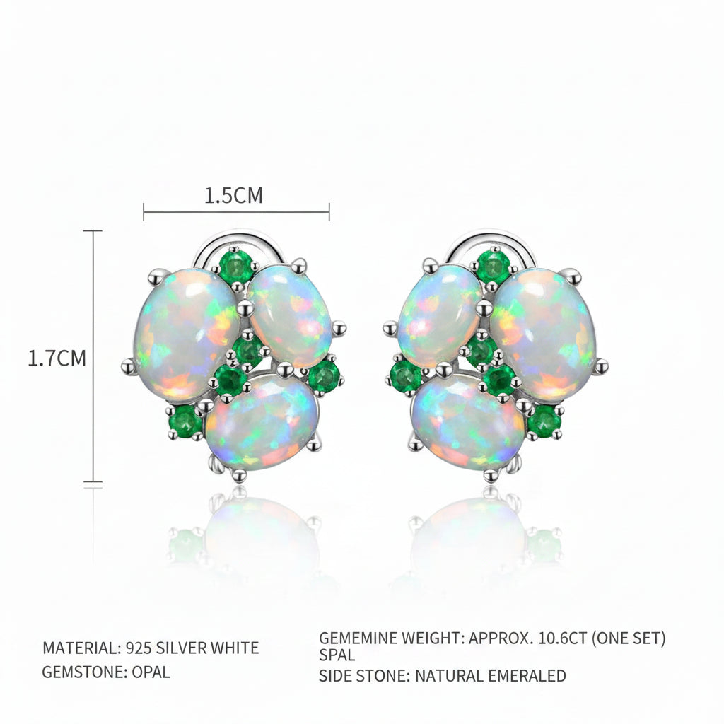 Opal & Smaragd Set · 925 Silber | Opal & Emerald Set · 925 Silver