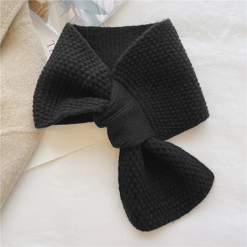Damen Mini-Schlauchschal – Gestrickt, Korean Style, Halswärmer