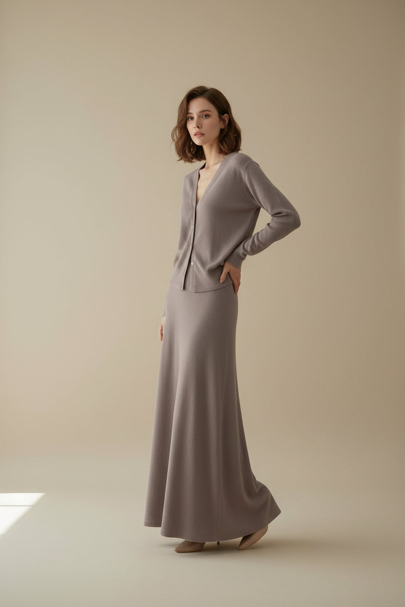 Damen Kaschmir-Set — 100% Pure Cashmere | Cardigan, Weste, Rock & 3-Piece | M–XL