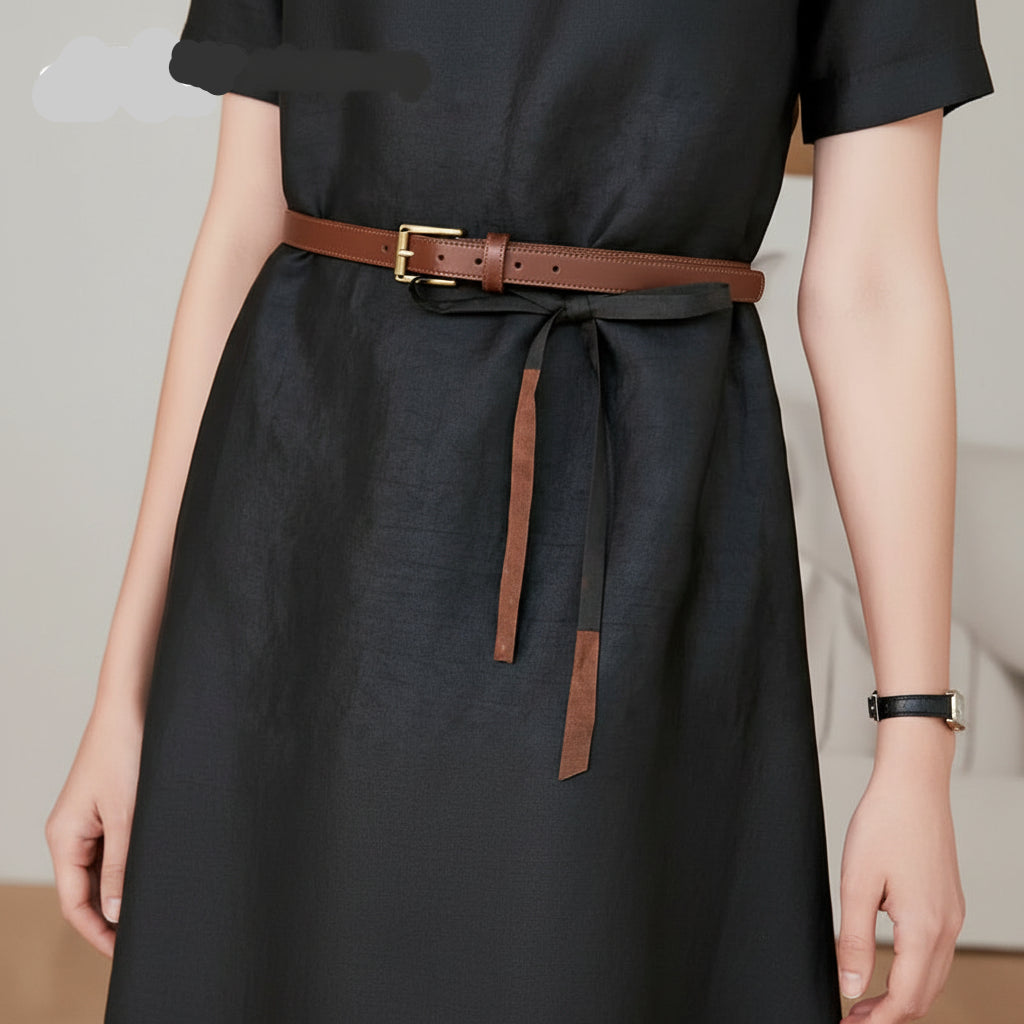 Silk Noir — 100% Mulberry Silk Midi Dress | Seidenkleid aus Maulbeerseide