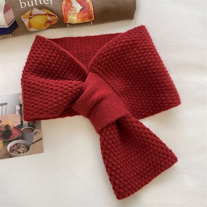 Damen Mini-Schlauchschal – Gestrickt, Korean Style, Halswärmer