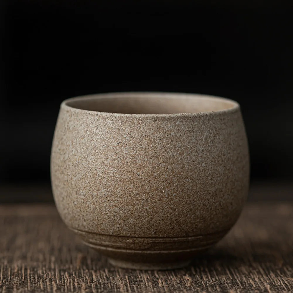 Handmade Japanese Stoneware Tea Cup – Kung Fu Retro Style