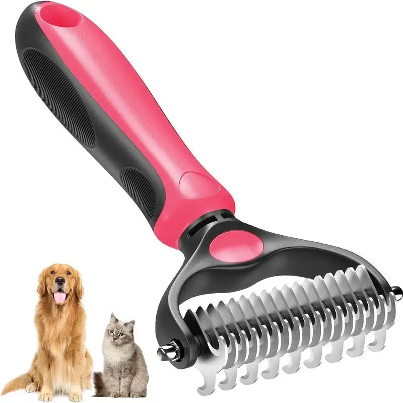 2-in-1 Fellpflege-Bürste für Hunde & Katzen – Entfilzen & Entwirren