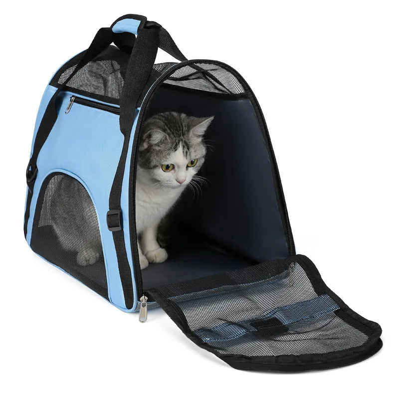 Transporttasche für Katzen & Kleine Hunde – Atmungsaktiv, Faltbar, S/M/L
