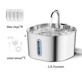 Automatischer Katzenwasserspender 2,2L – Edelstahl, Eckig, Mit Sensor & Filter