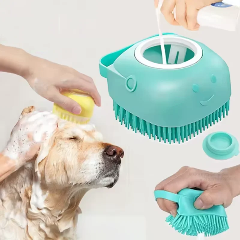 Silikon-Badebürste & Massagebürste für Hunde & Katzen – Multifunktional, Sanft