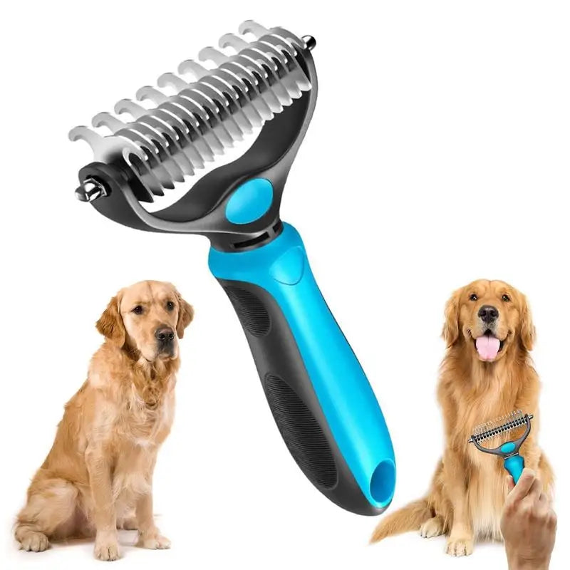 2-in-1 Fellpflege-Bürste für Hunde & Katzen – Entfilzen & Entwirren