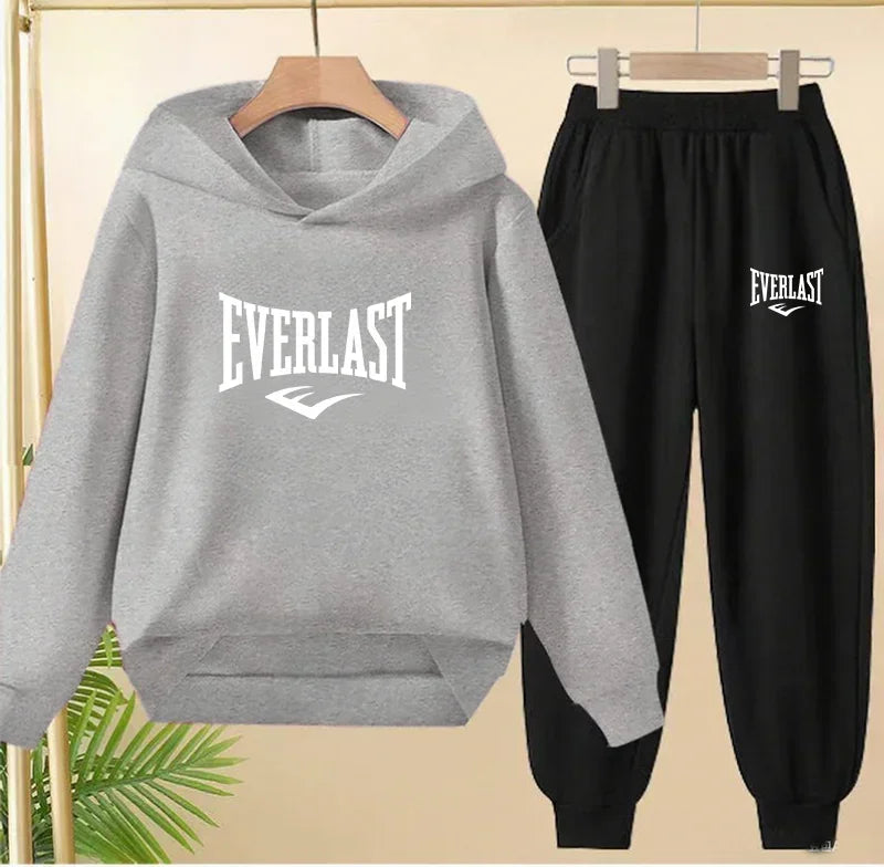 Kinder Trainingsanzug 2-teilig – Hoodie & Hose, Casual Sports, Unisex