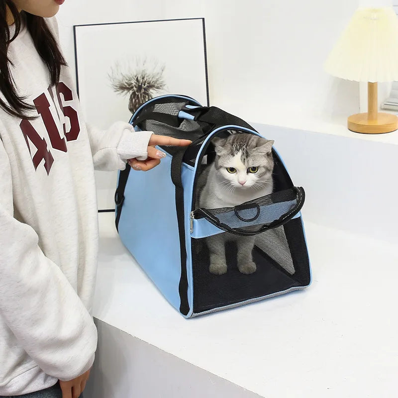 Transporttasche für Katzen & Kleine Hunde – Atmungsaktiv, Faltbar, S/M/L