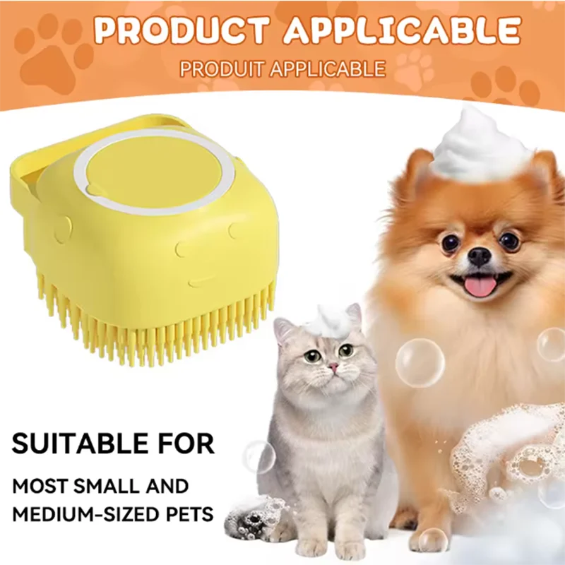 Silikon-Badebürste & Massagebürste für Hunde & Katzen – Multifunktional, Sanft