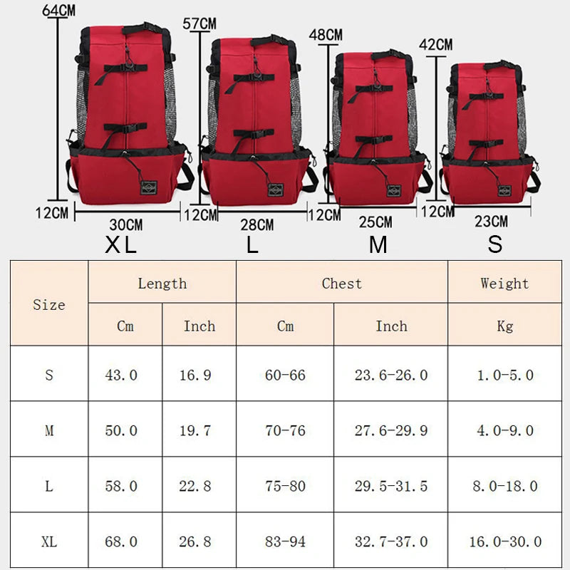 Hunde-Tragetasche Rucksack – Atmungsaktiv, Nylon, Für Kleine & Mittlere Hunde
