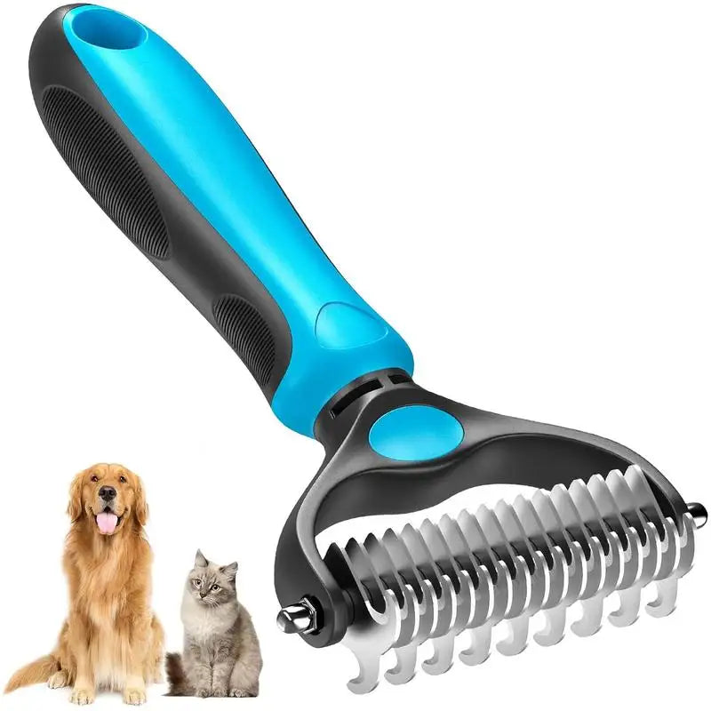 2-in-1 Fellpflege-Bürste für Hunde & Katzen – Entfilzen & Entwirren