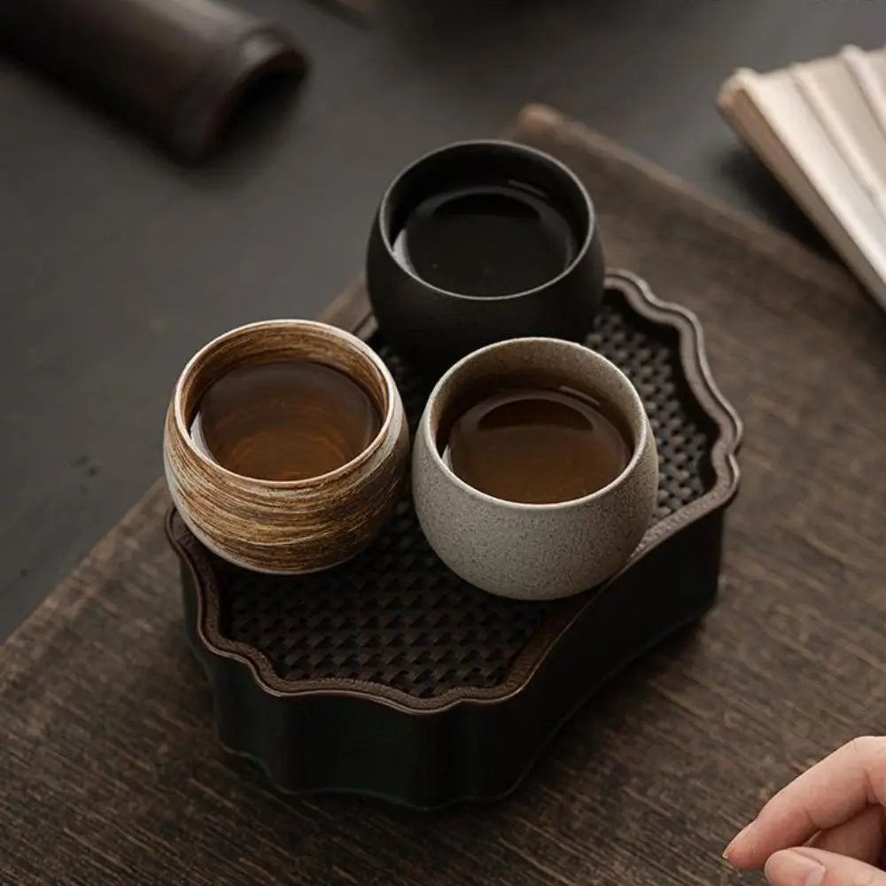 Handmade Japanese Stoneware Tea Cup – Kung Fu Retro Style
