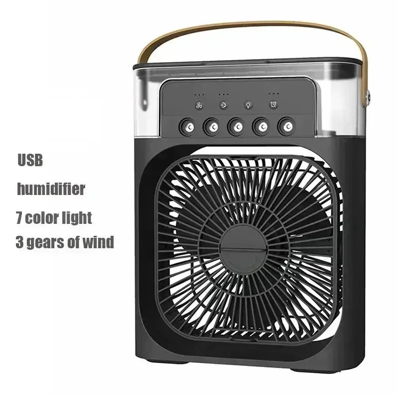 3-in-1 Mini Luftkühler mit LED | Portable Air Cooler Fan