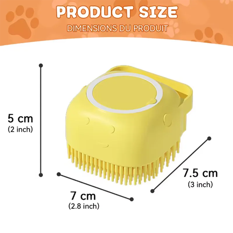 Silikon-Badebürste & Massagebürste für Hunde & Katzen – Multifunktional, Sanft