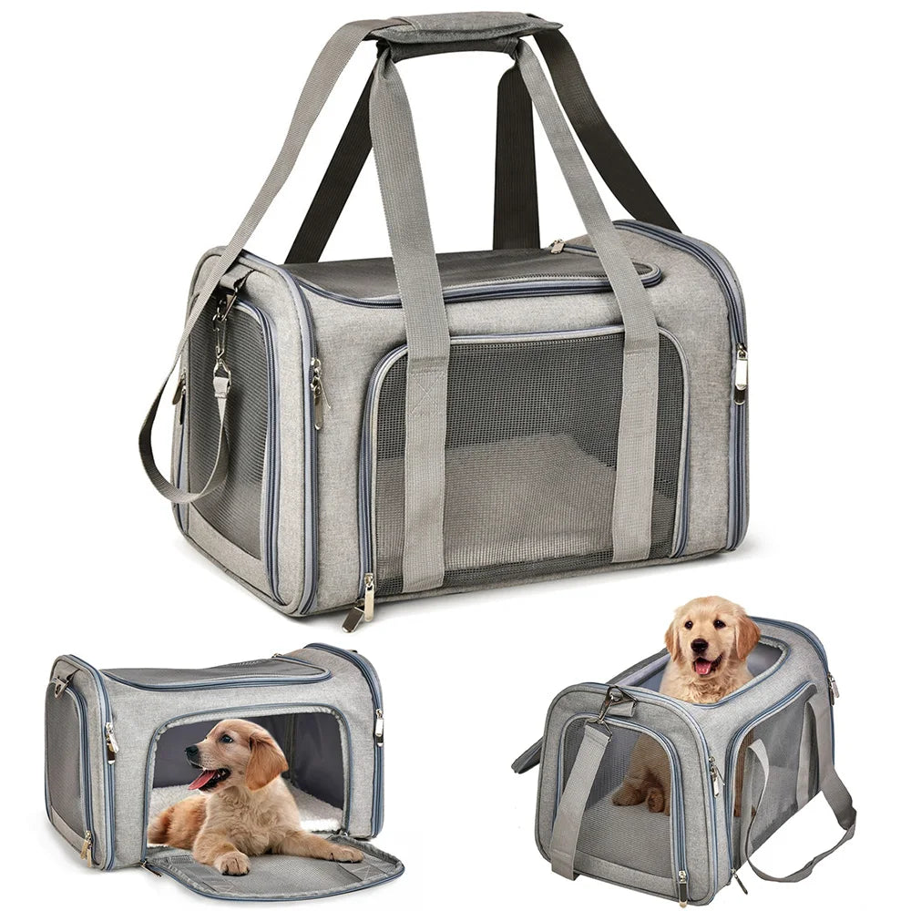 Hunde- & Katzen-Reisetasche – Weich, Wasserdicht, Flugtauglich, M/L